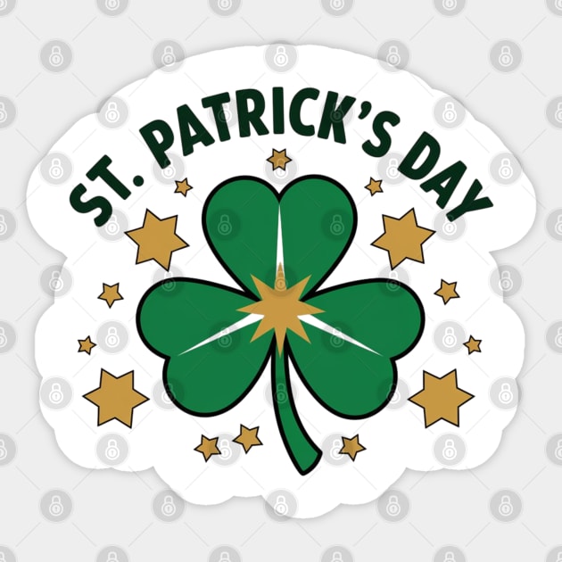 St Patricks Day Shamrock Sticker by Creatifly Graphic Tees